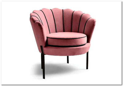 Кресло Halmar ANGELO (розовый/черный)