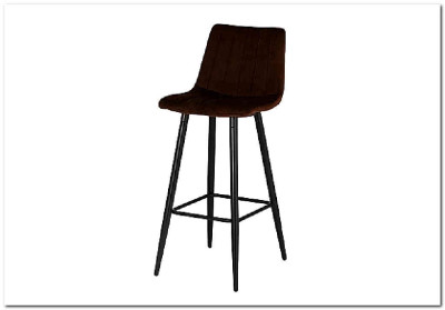 Барный стул DERRY G062-10 шоколадный велюр