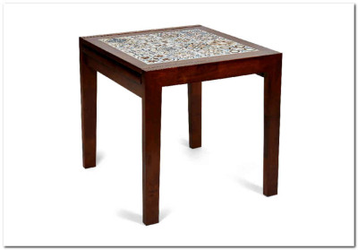 Стол с плиткой CT 3030 Kasablanca Тёмный Дуб, рисунок - марокко 