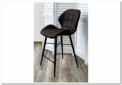 Полубарный стул MARCEL COWBOY-#104 темно-серый (H=65cm) ткань микрофибра