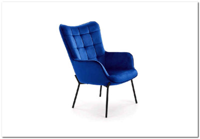 Кресло CASTEL  Halmar (темно-синий/черный)