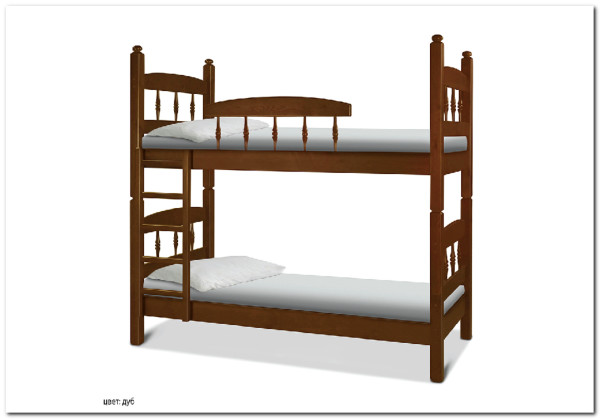 Двухъярусная кровать Кузя 2 из сосны по цене 31 645 руб. в магазине Другая мебель в Воронеже
