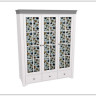 Шкаф 3х дверный со стеклянными дверями  Бейли (массив) по цене 69 397 руб. в магазине Другая мебель в Воронеже