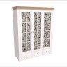 Шкаф 3х дверный со стеклянными дверями  Бейли (массив) по цене 75 624 руб. в магазине Другая мебель в Воронеже
