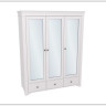 Шкаф 3х дверный с зеркальными дверями  Бейли (массив) по цене 69 397 руб. в магазине Другая мебель в Воронеже